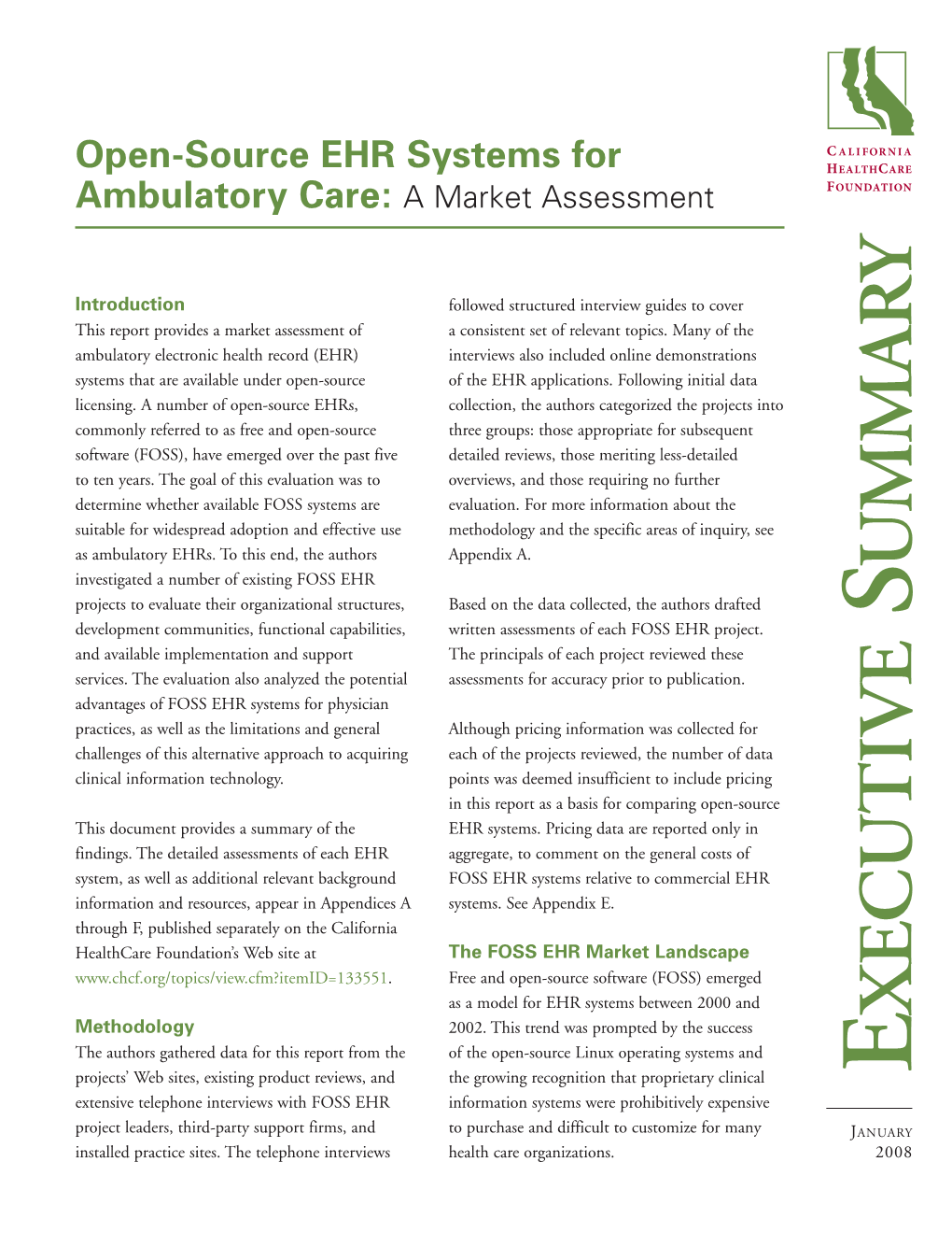 Open-Source EHR Systems for Ambulatory Care: a Market Assessment | 3 Software Architectures