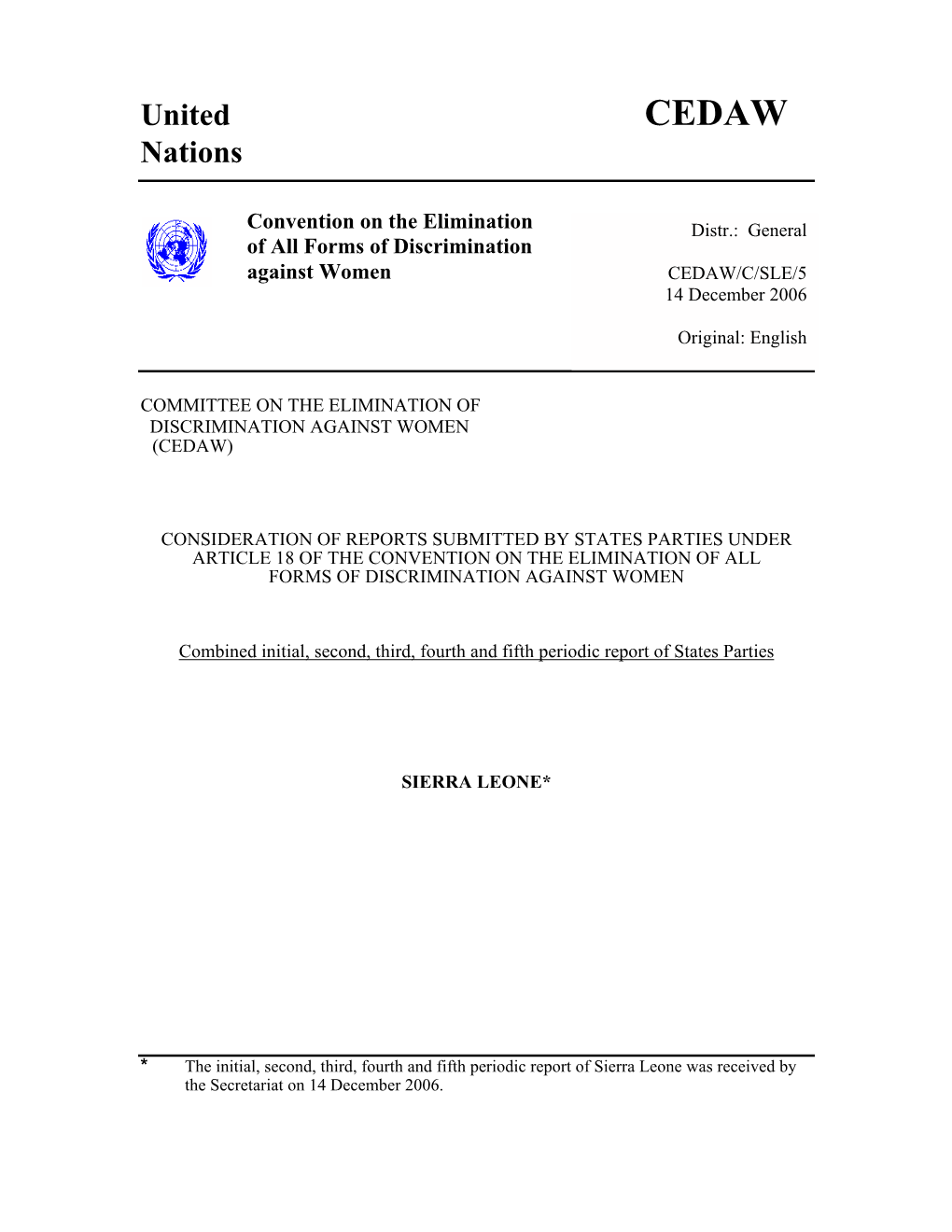 CEDAW Nations