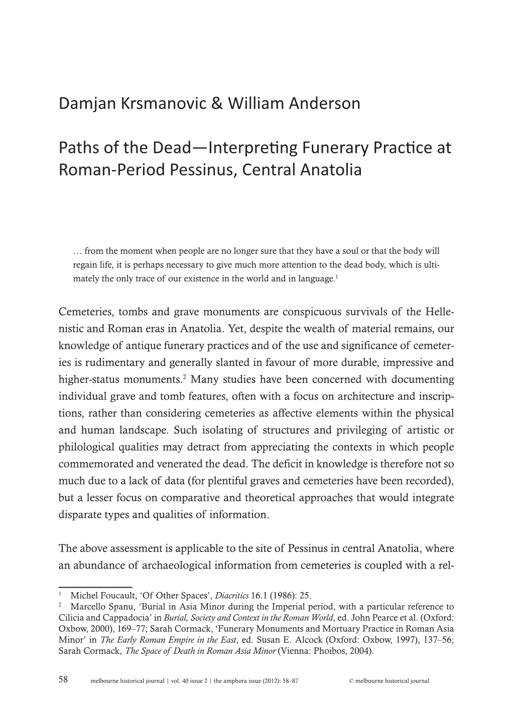 Damjan Krsmanovic & William Anderson Paths of the Dead