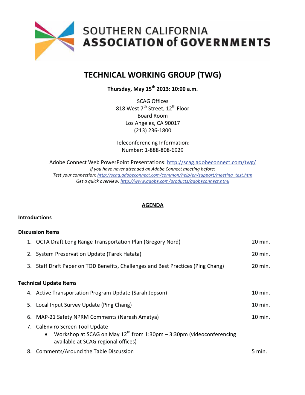 Technical Working Group (Twg)