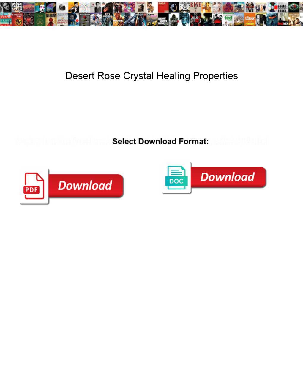 Desert Rose Crystal Healing Properties