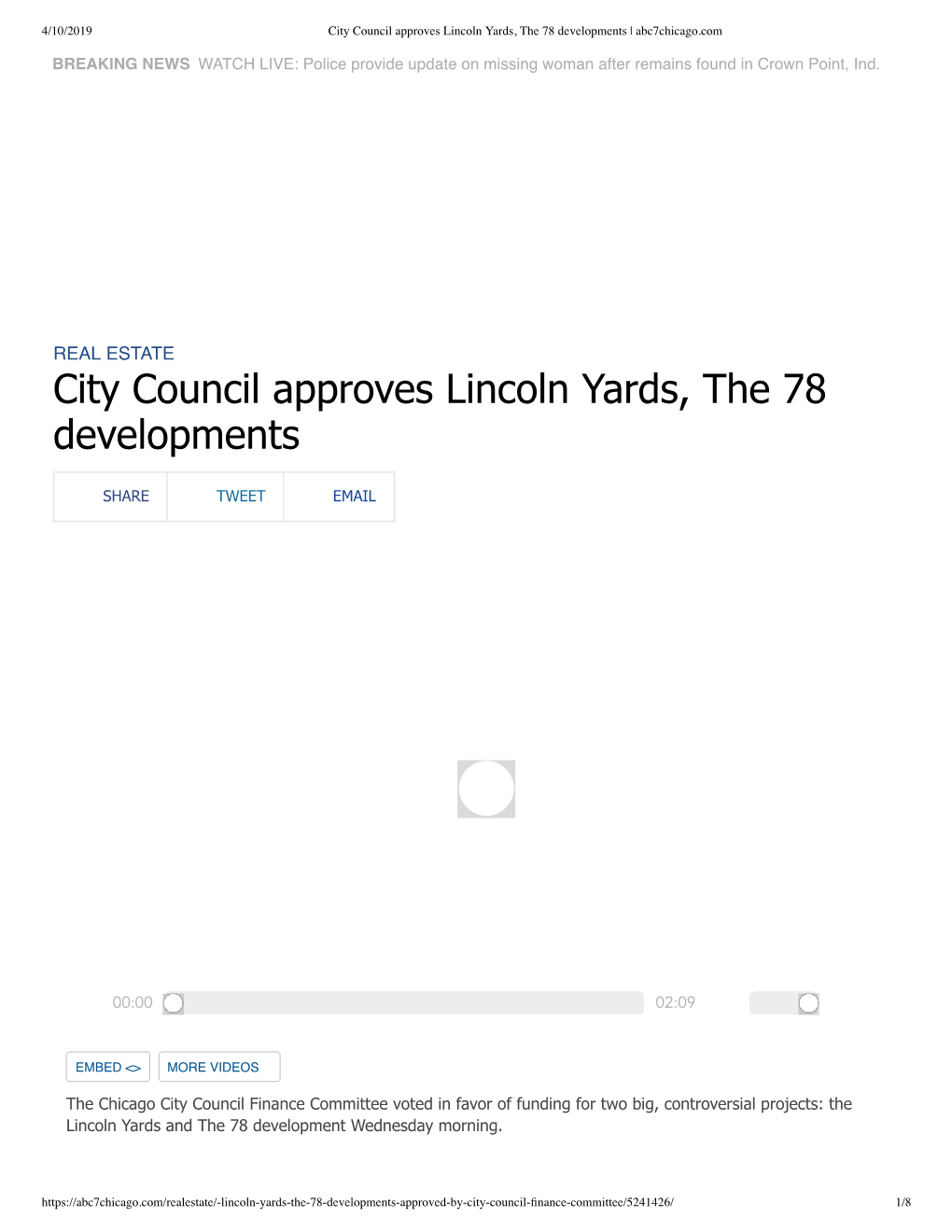 City Council Approves Lincoln Yards, the 78 Developments | Abc7chicago.Com