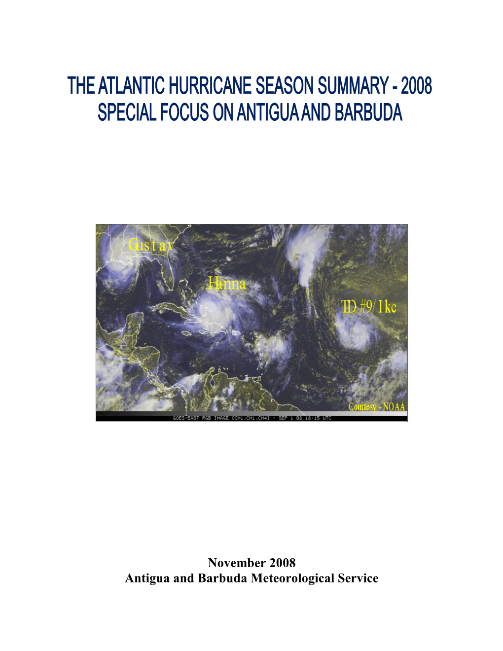 Ovember 2008 Antigua and Barbuda Meteorological Service
