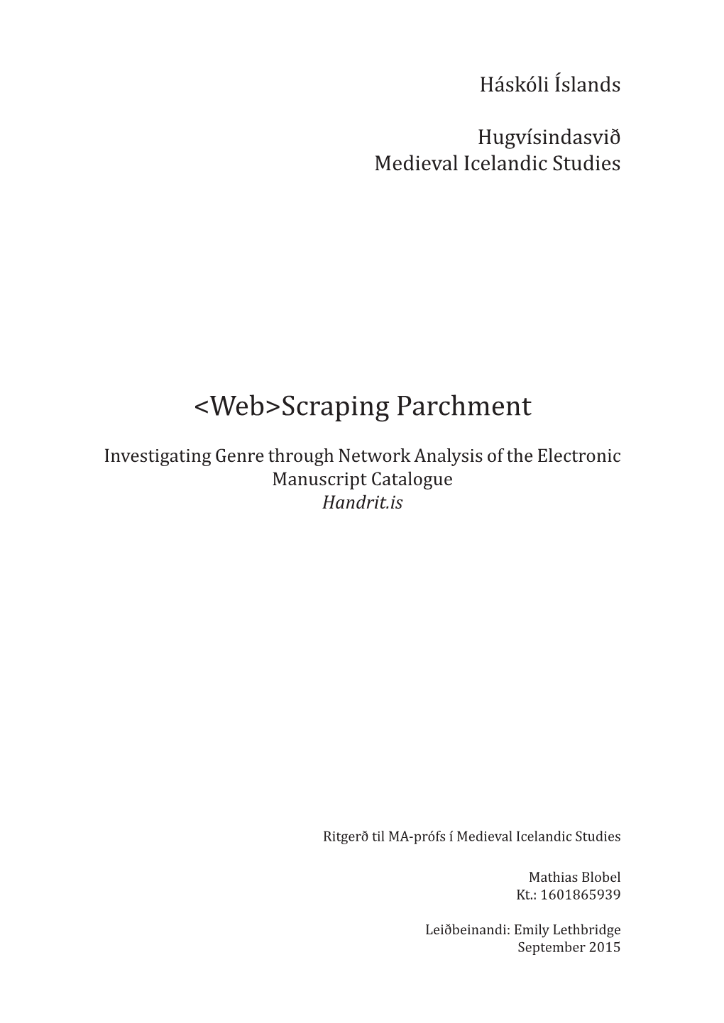 &lt;Web&gt;Scraping Parchment