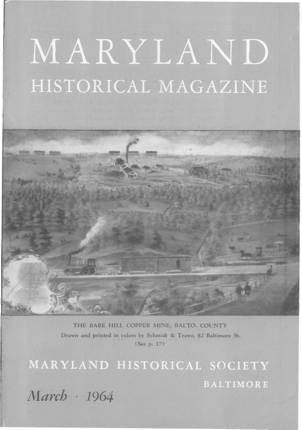 Maryland Historical Magazine, 1964, Volume 59, Issue No. 1