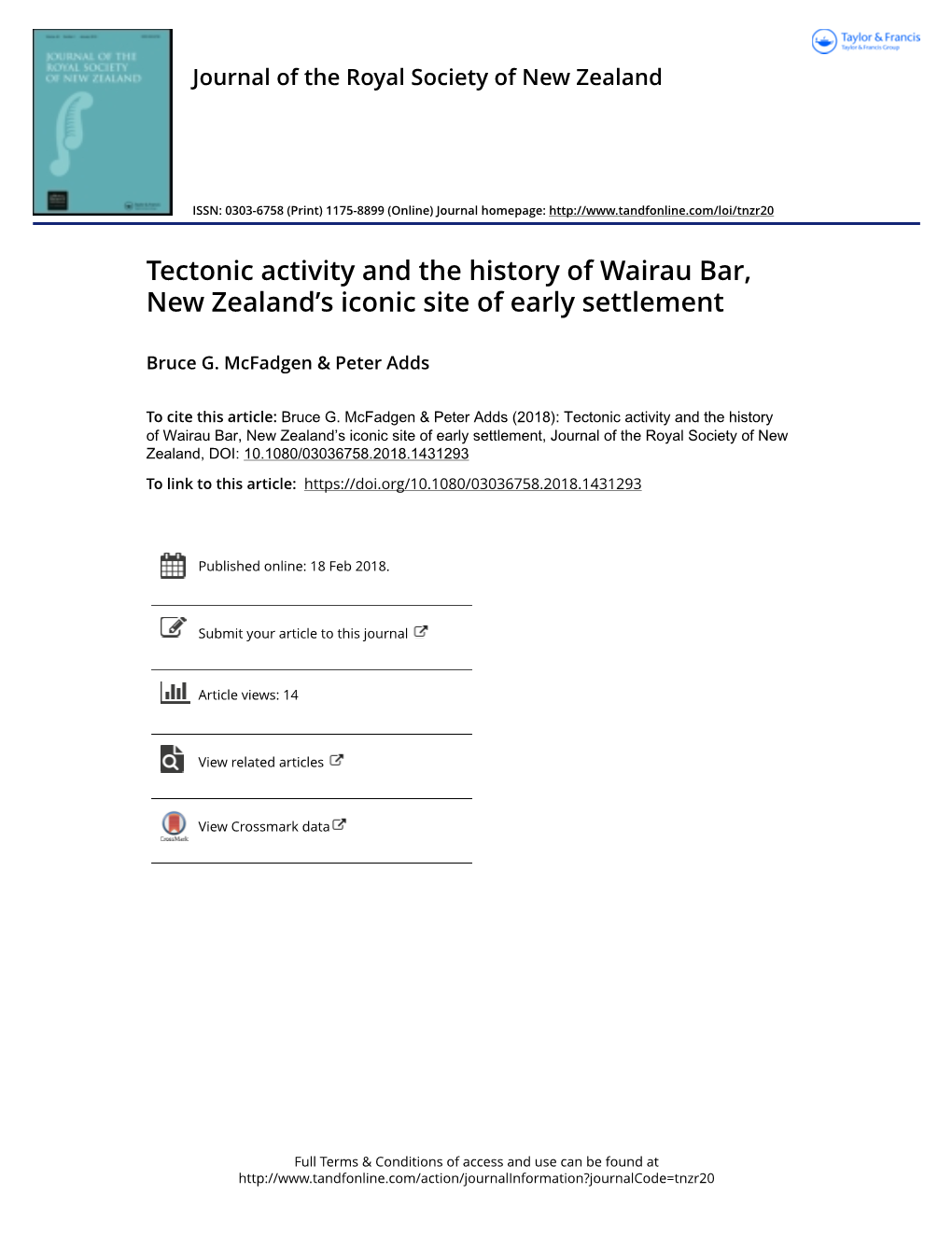 Tectonic Activity and the History of Wairau Bar, New Zealand's Iconic