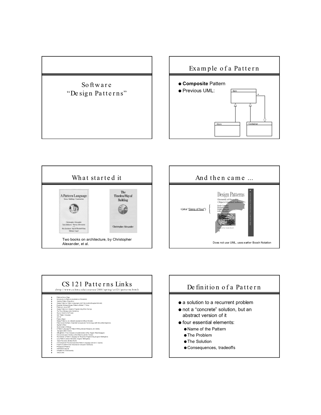 Design Patterns” *