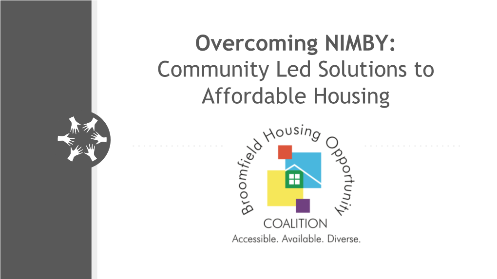 Overcoming NIMBY: Community-Led Solutions to Affordable Housing