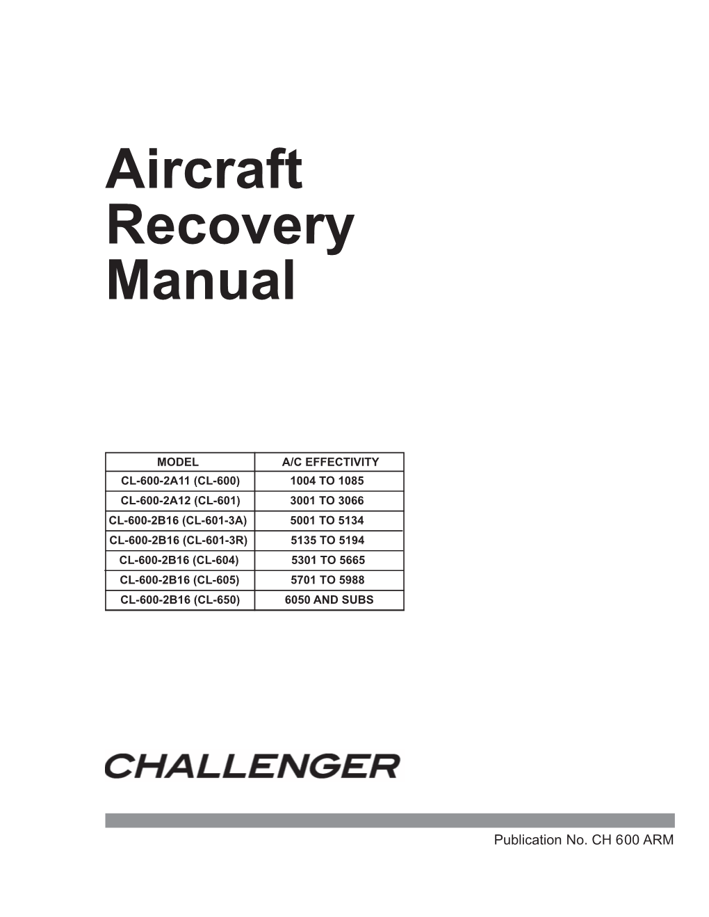 Challenger 600/601/604/605/650