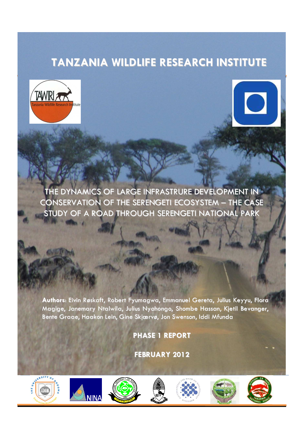 Phase 1 Report February 2012 Tanzania Wildlife Research Institute