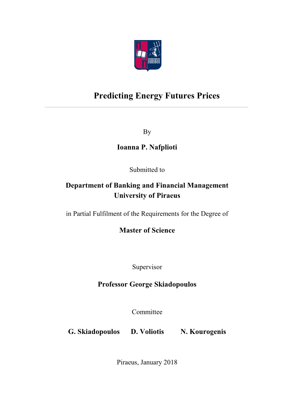 Predicting Energy Futures Prices