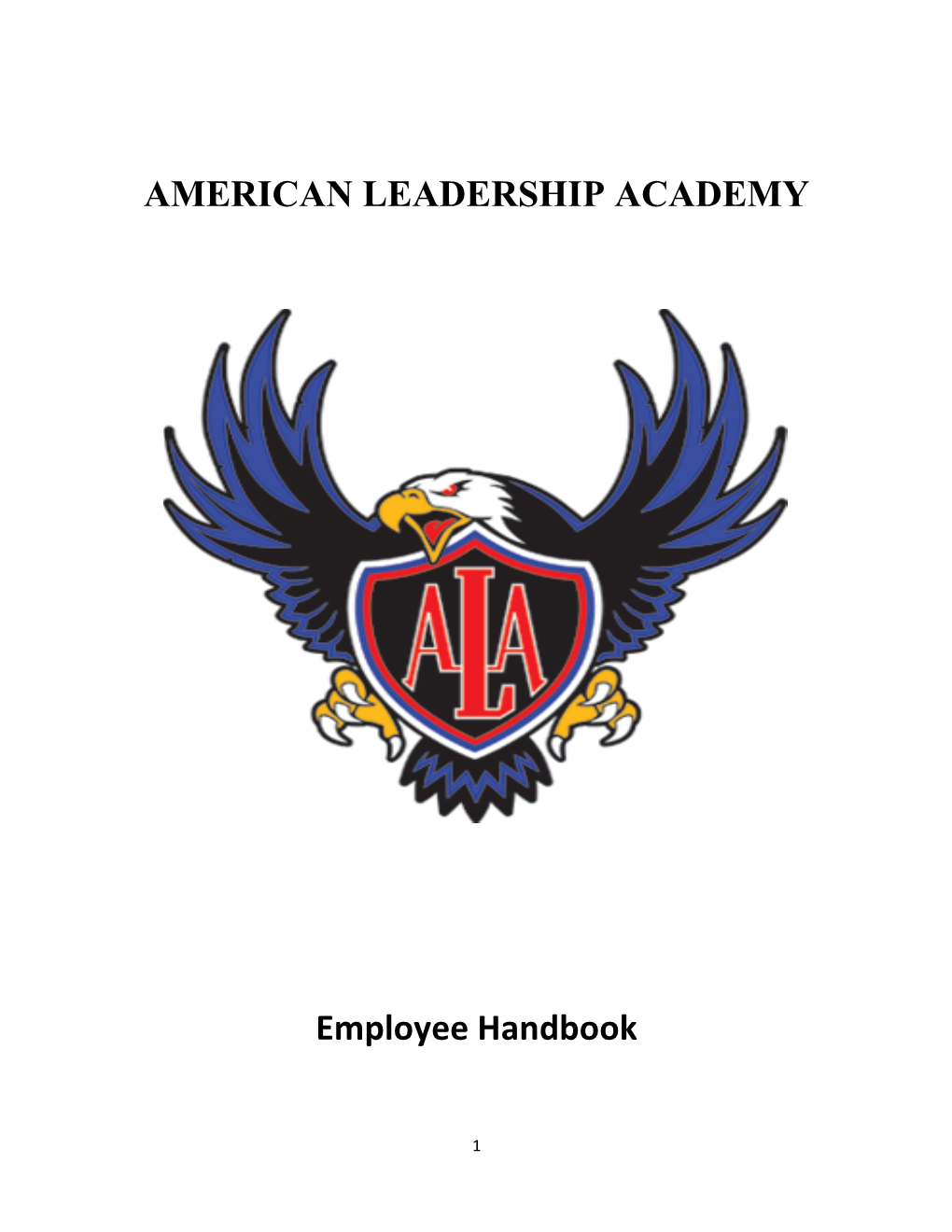 American Leadership Academy Employee Handbook