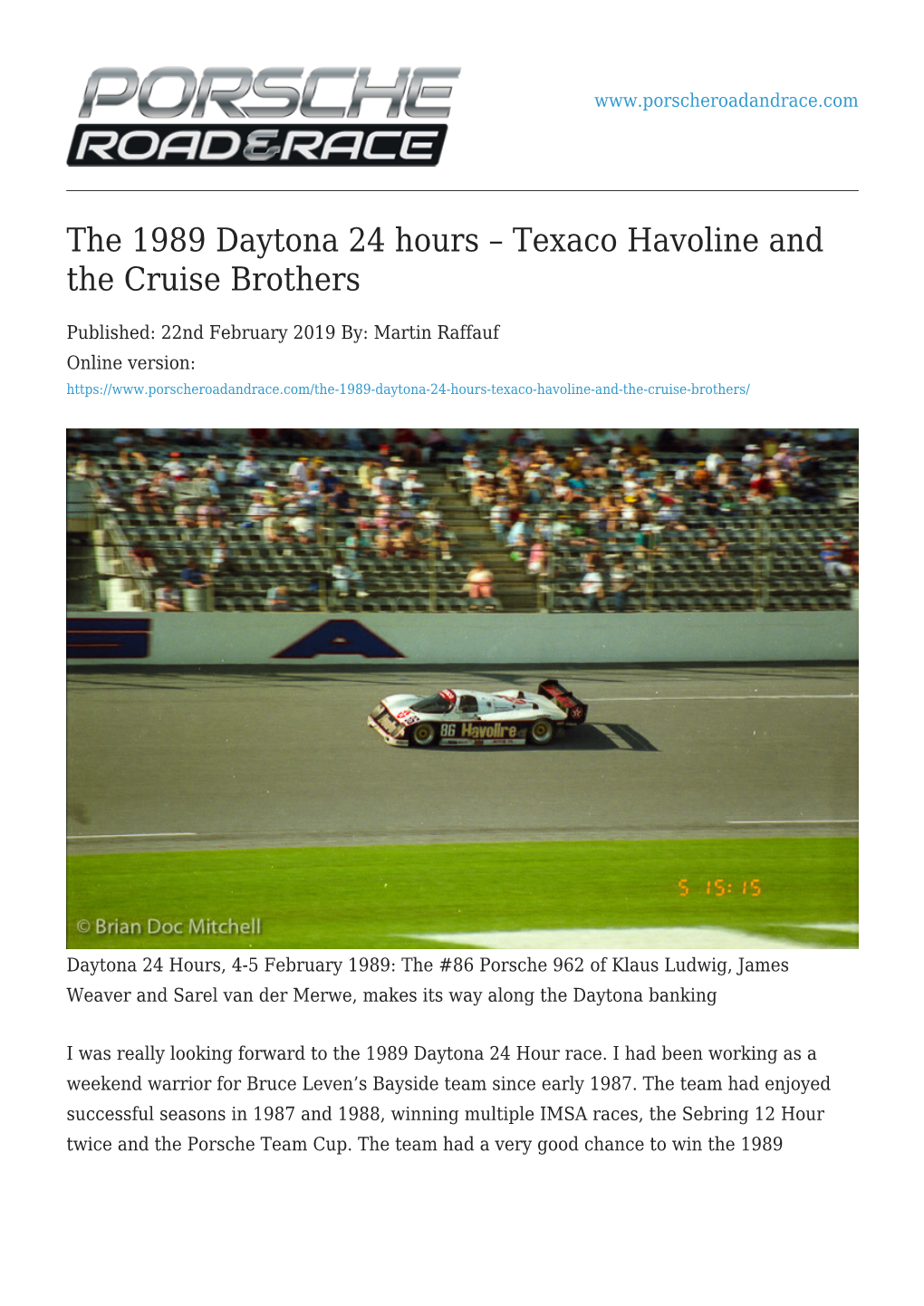 Texaco Havoline and the Cruise Brothers