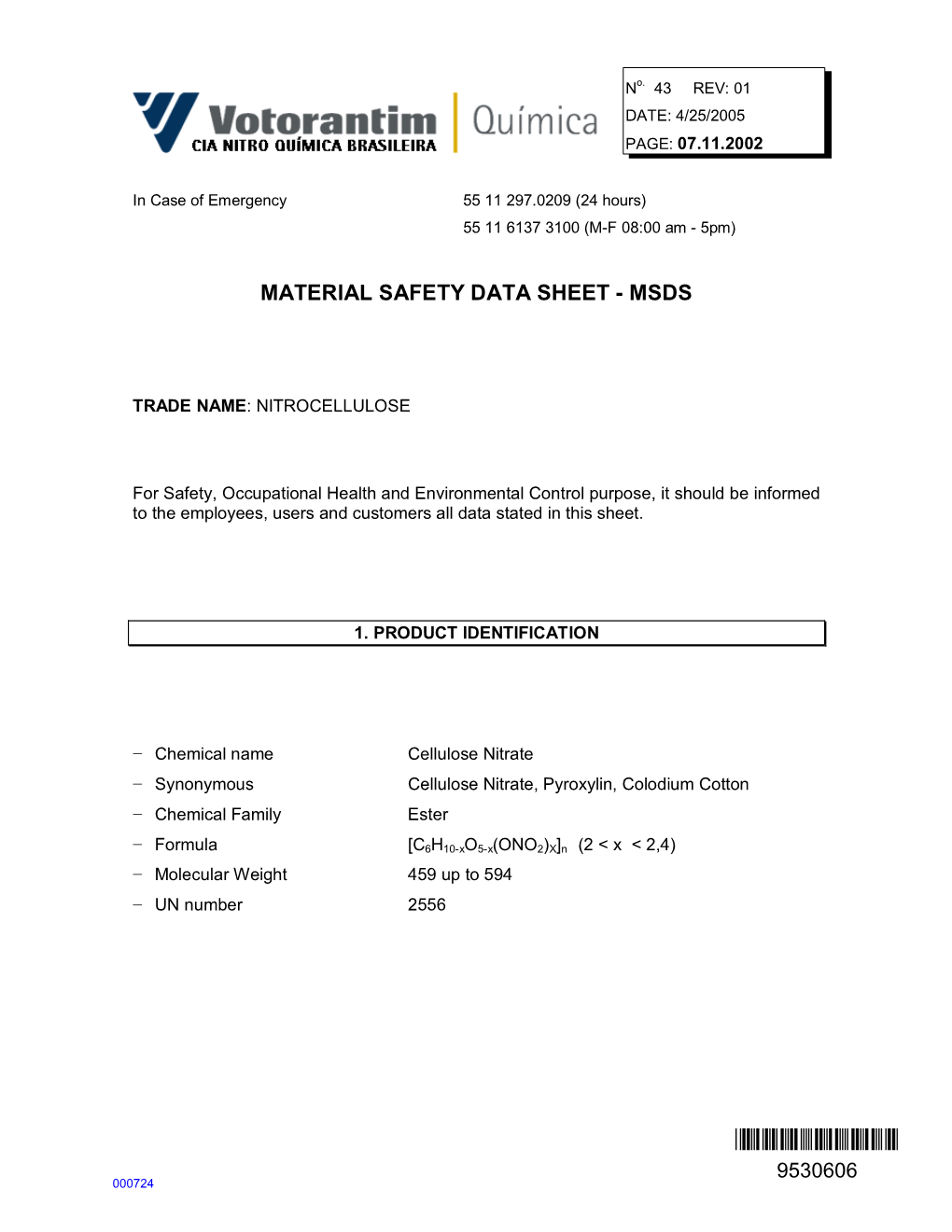 Material Safety Data Sheet - Msds