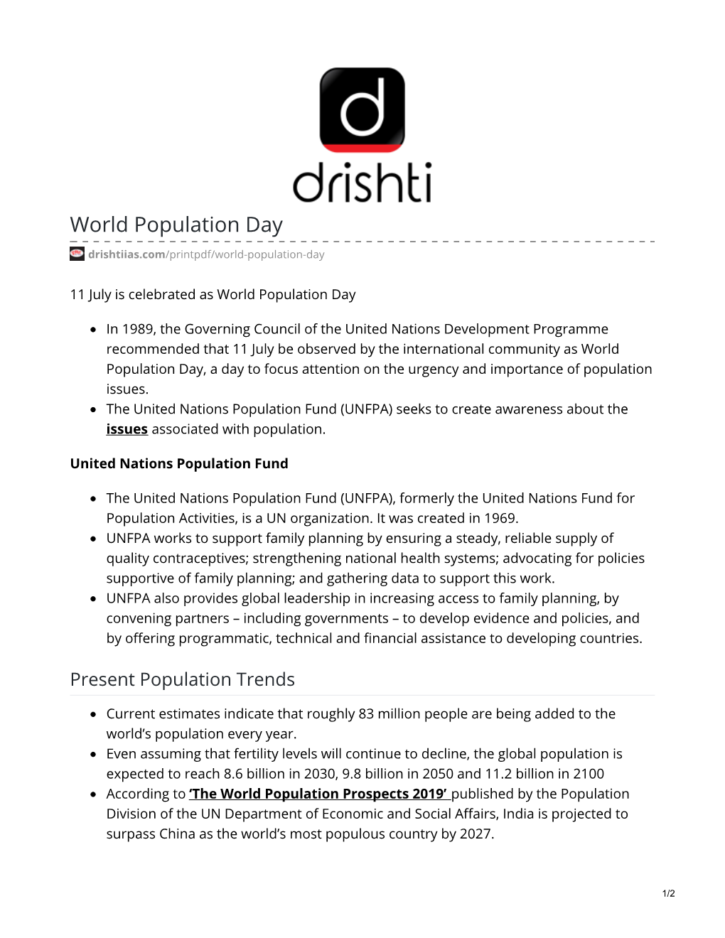 World Population Day