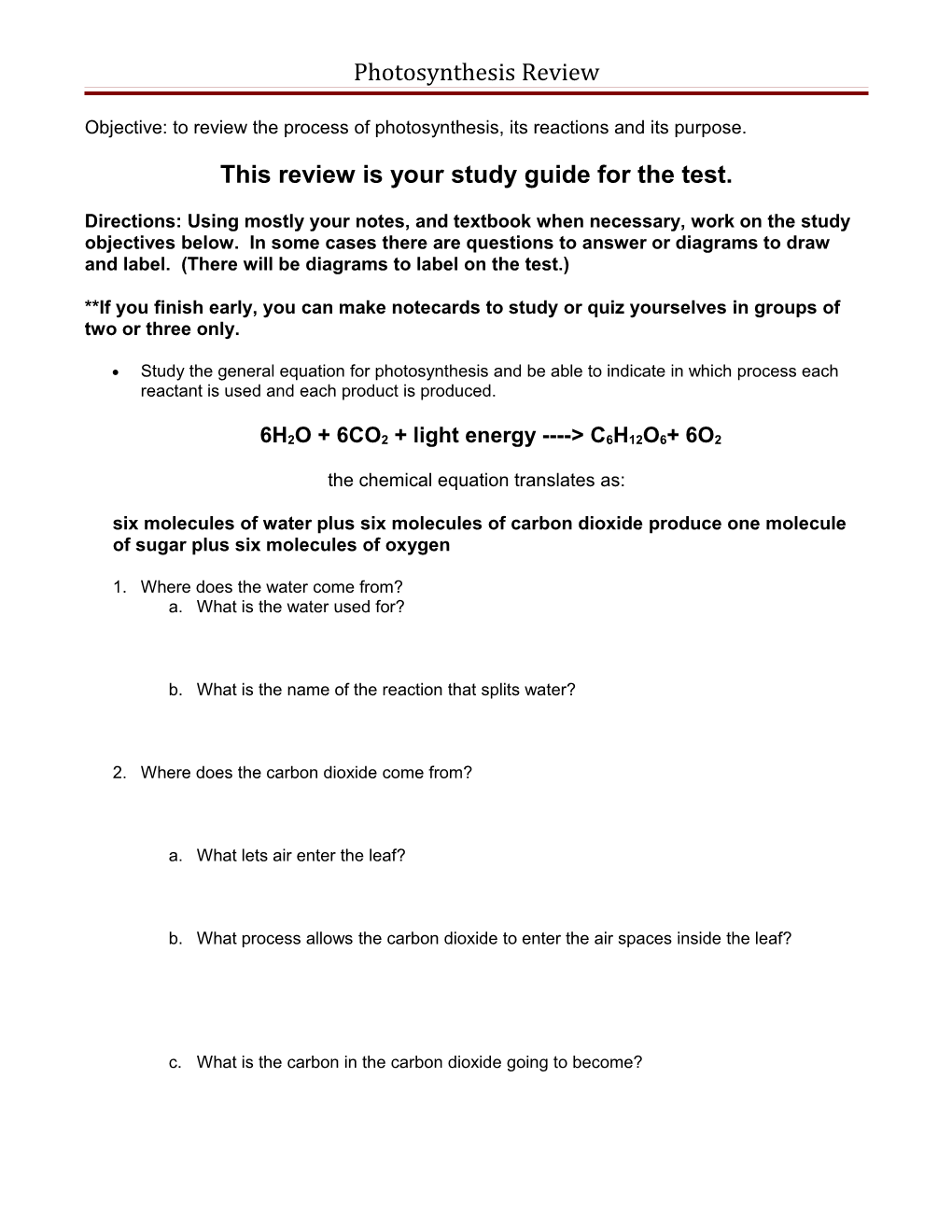 This Review Is Your Study Guide for the Test