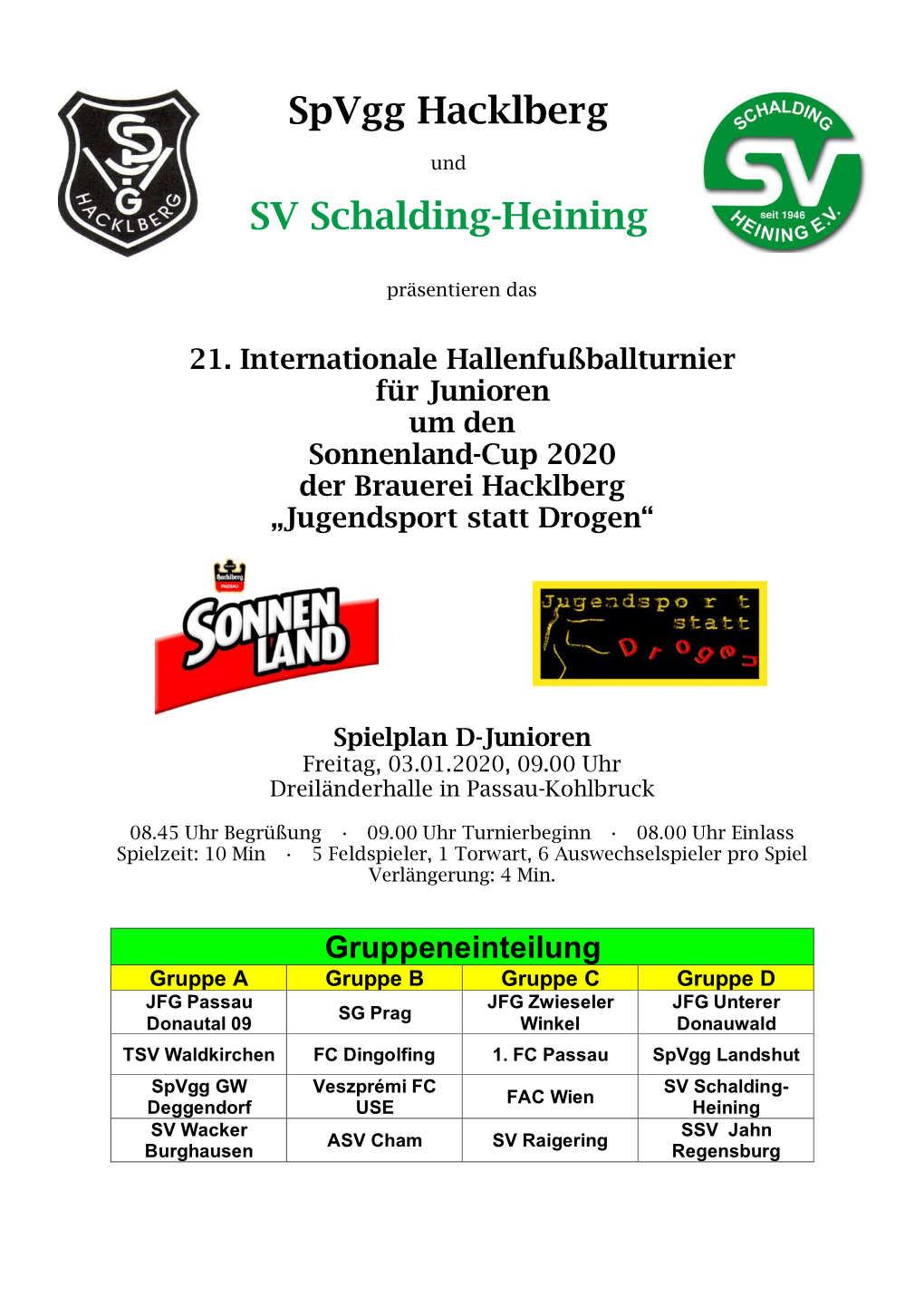 Spvgg Hacklberg SV Schalding-Heining