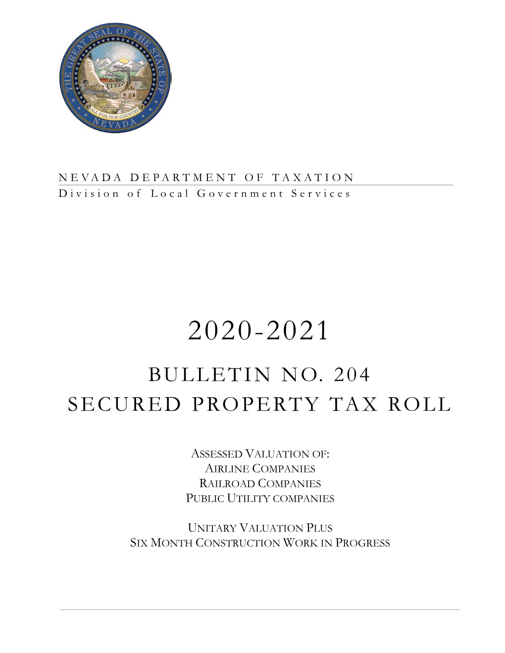 2020-2021 Secured Bulletin