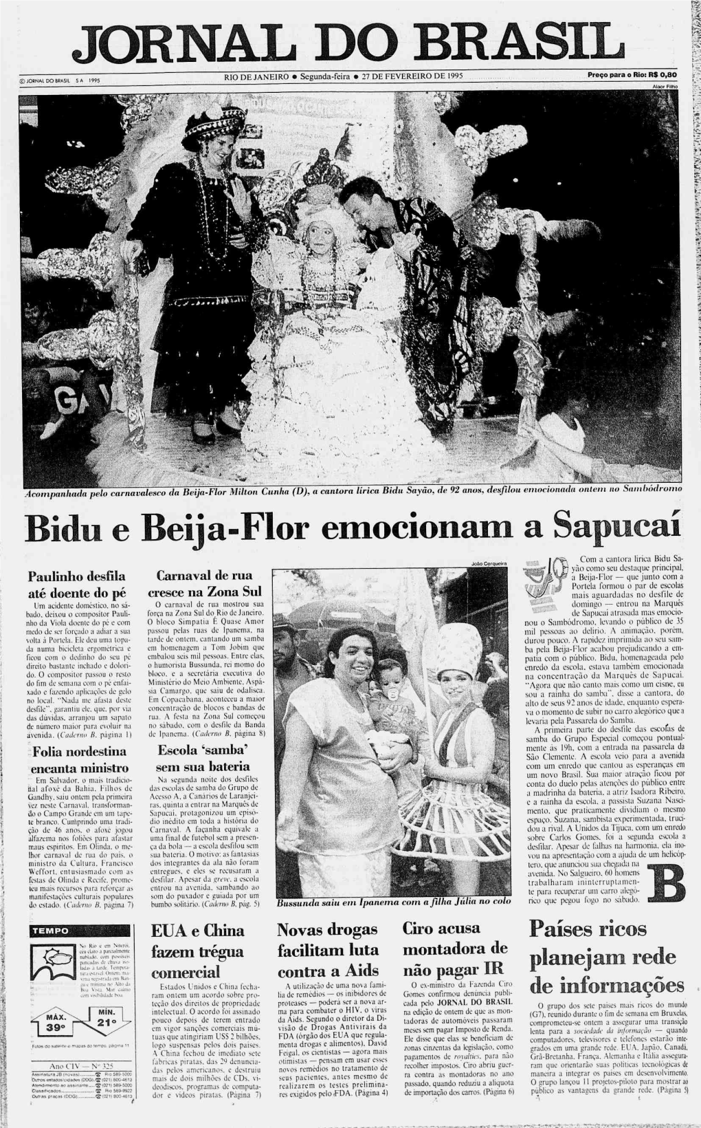 Jobnal Do Brasil © Jornal Do Brasil Sa 1995 Rio De Janeiro