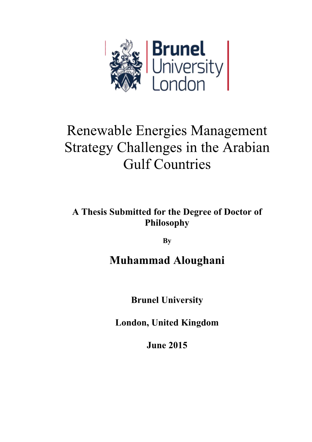 Renewable Energies Management Strategy Challenges in the Arabian Gulf Countries