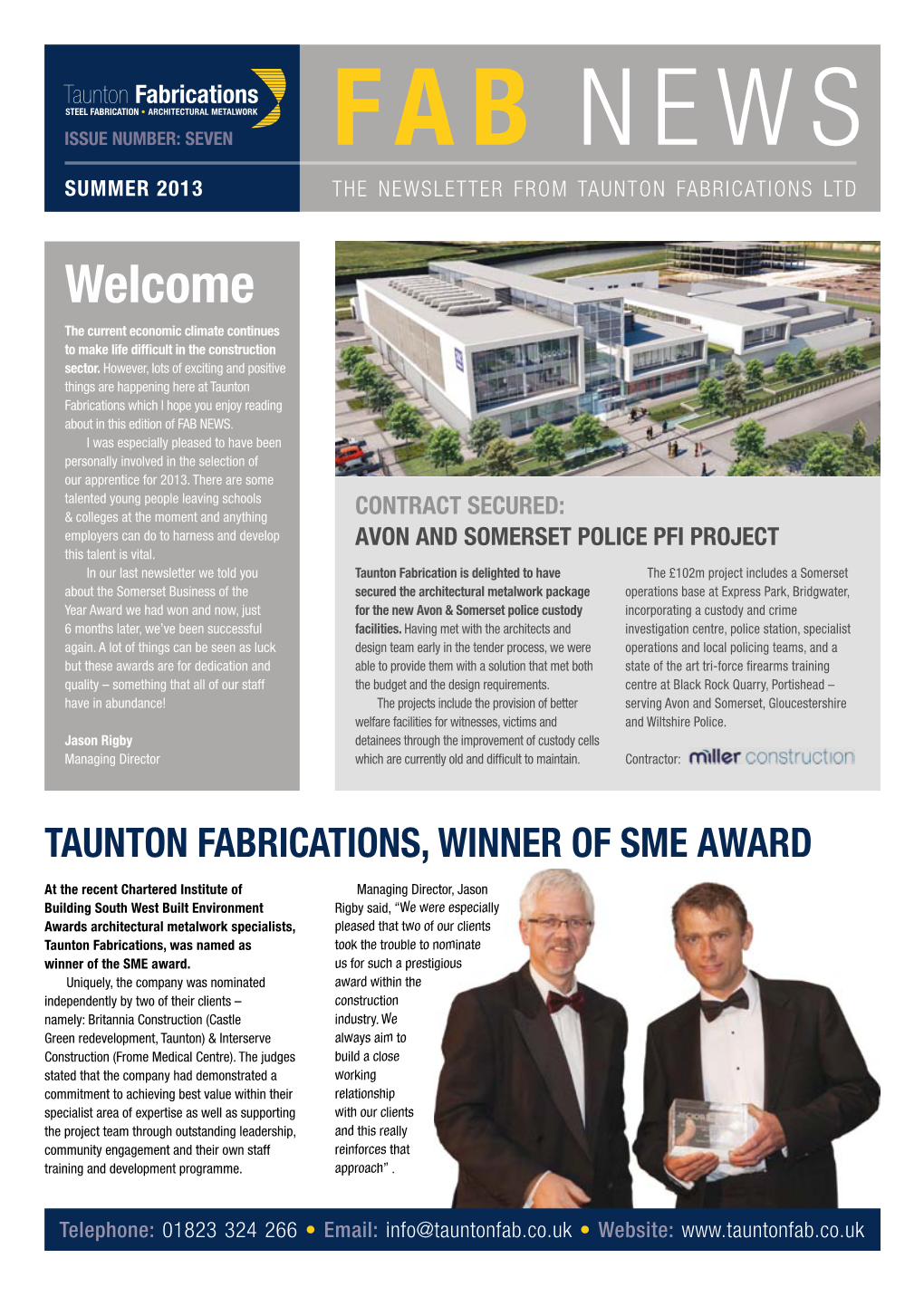 Fab News Summer 2013 the Newsletter from Taunton Fabrications Ltd