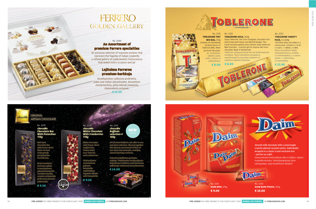 An Assortment of Premium Ferrero Specialties Lajitelma Ferreron