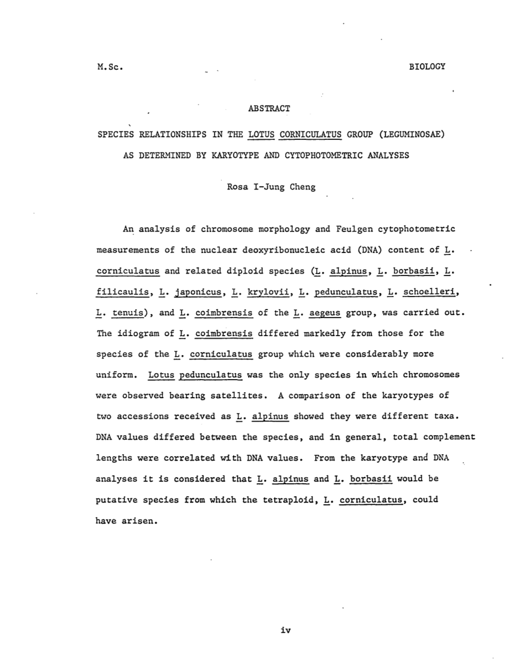 AS Determlned by KARYOTYPE and CYTOPHOTOMETRIC ANALYSES