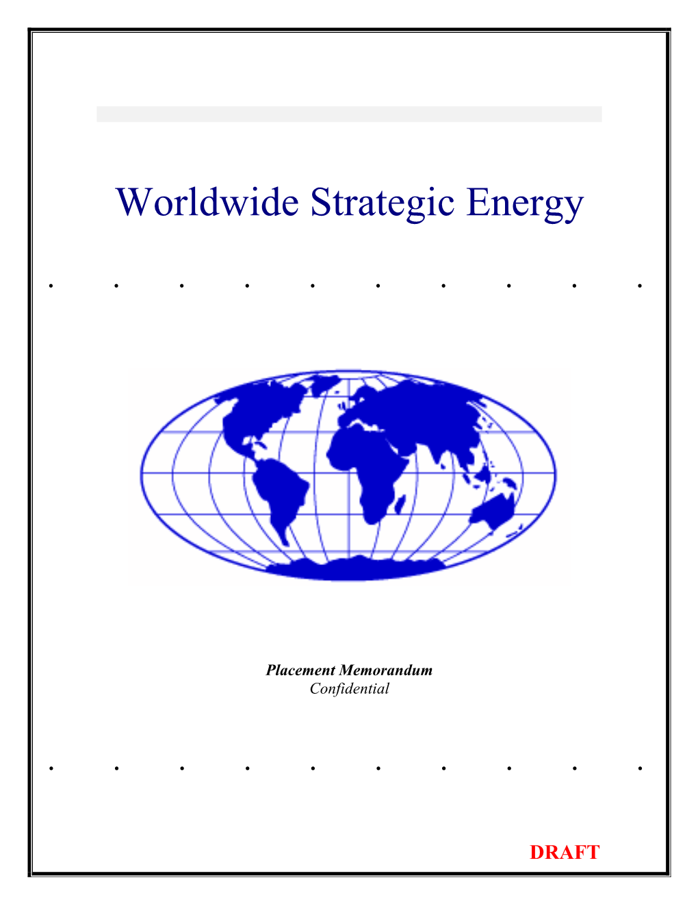 Worldwide Strategic Energy