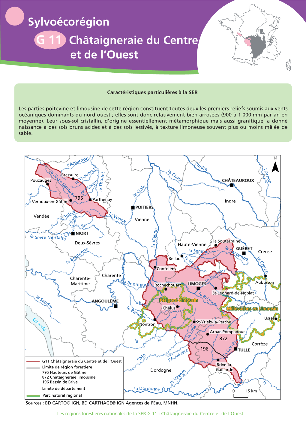 Sylvoécorégion G 11 Châtaigneraie Du Centre Et De L'ouest