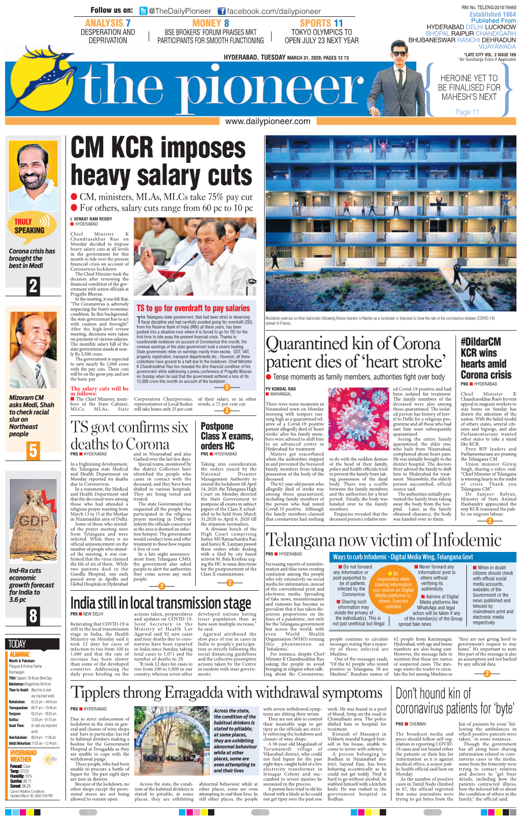 CM KCR Imposes Heavy Salary Cuts