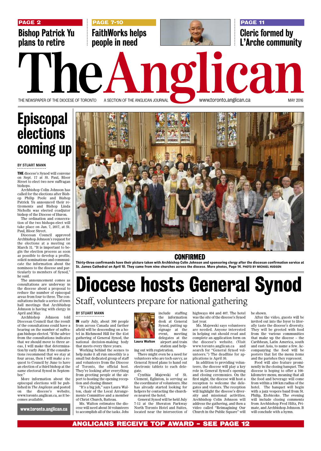 Diocese Hosts General Synod Reduce the Number of Episcopal Areas from Four to Three