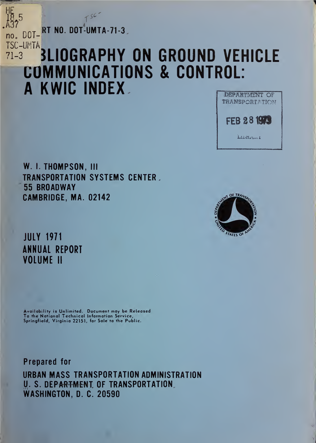 Ground Vehicle Communications & Control