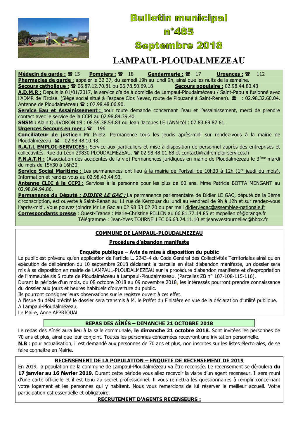 Bulletin Septembre 2018249.92 Ko