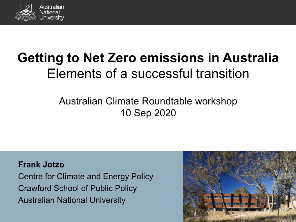 Australian Climate Roundtable Workshop 10 Sep 2020