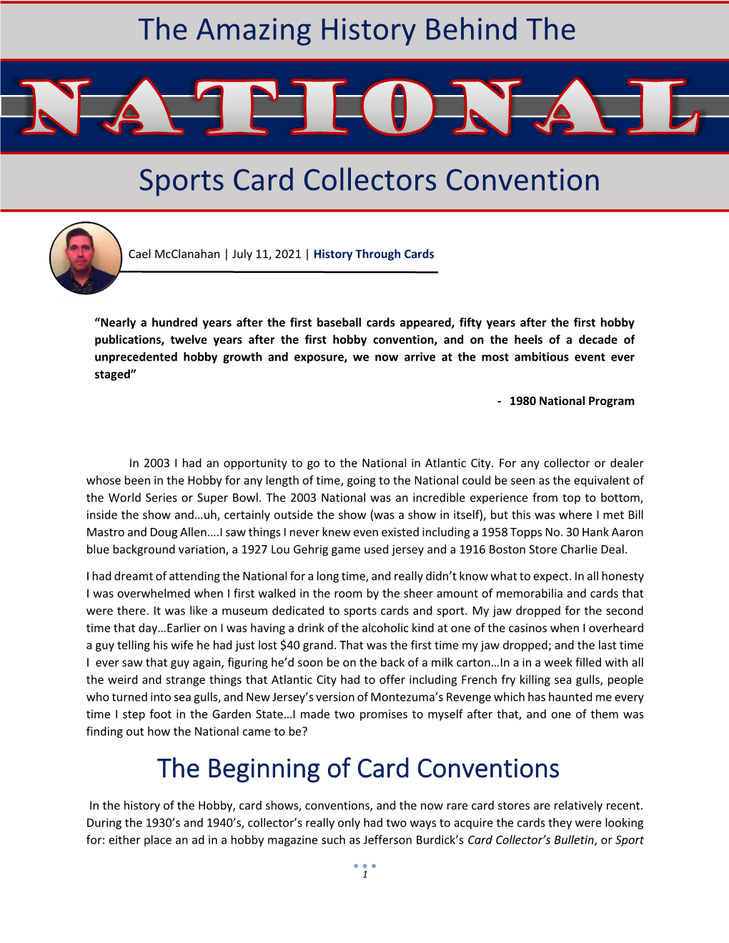 The Amazing History Behind the Sports Card Collectors Convention