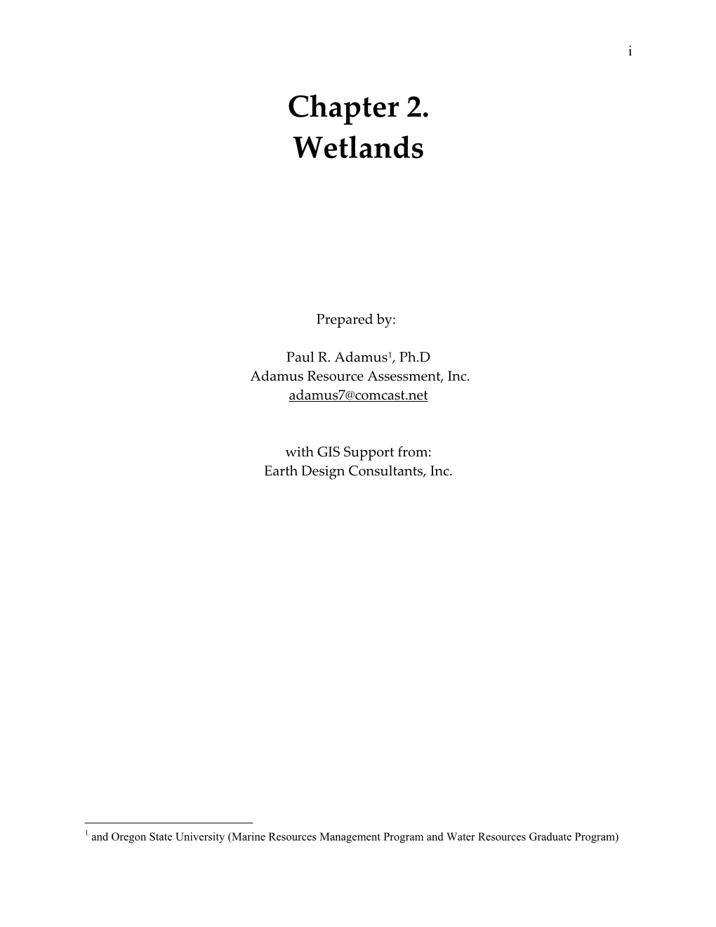 Best Available Science for Wetlands of San Juan County