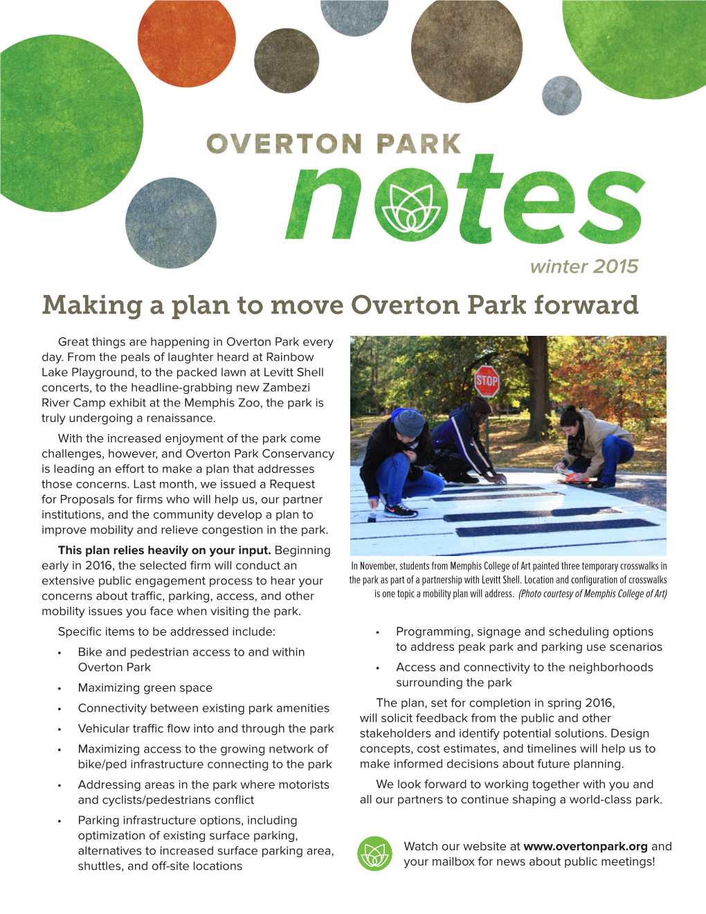 Making a Plan to Move Overton Park Forward