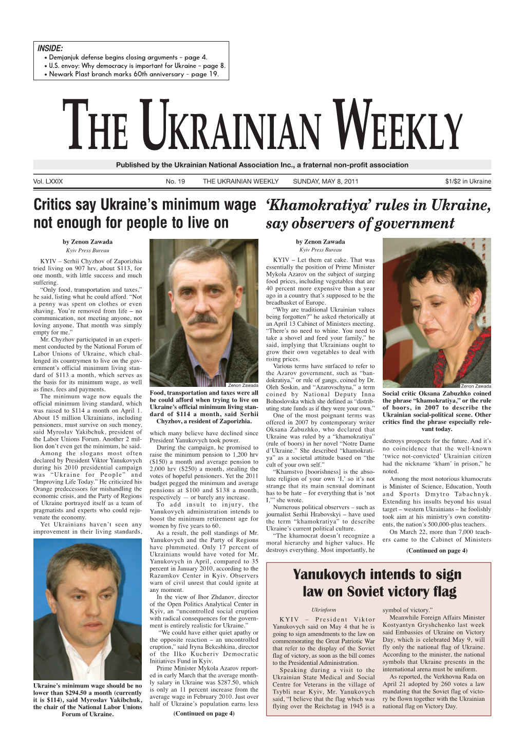 The Ukrainian Weekly 2011, No.19