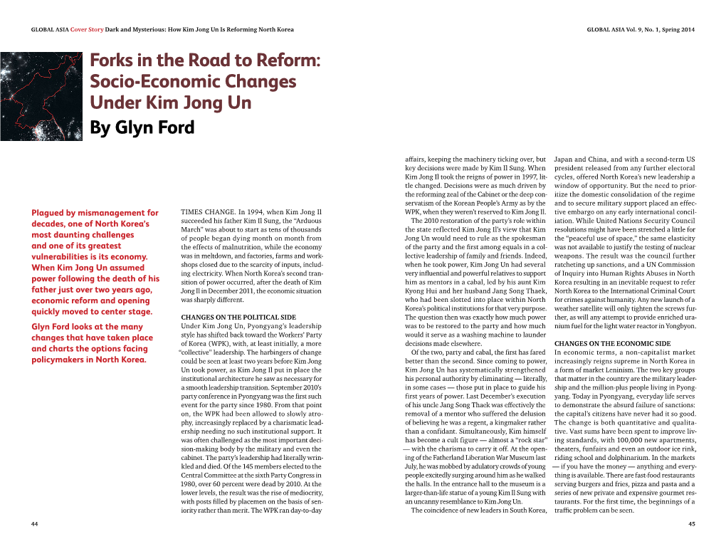 Socio-Economic Changes Under Kim Jong Un by Glyn Ford