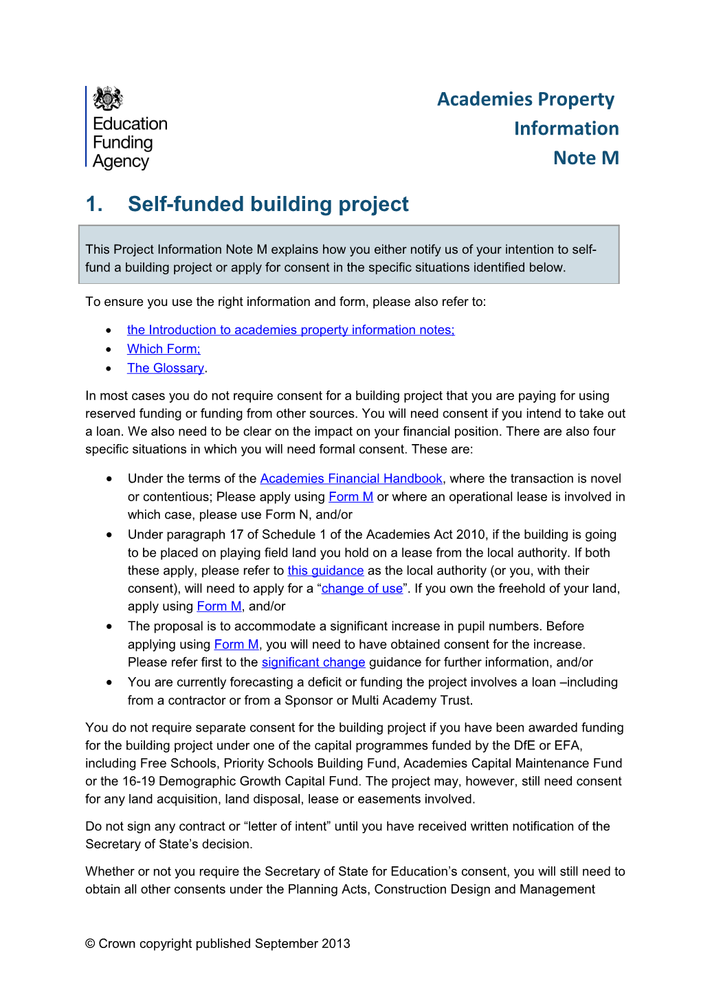 Self-Funded Building Project