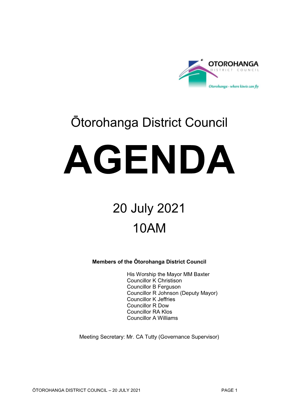 September Council Agenda