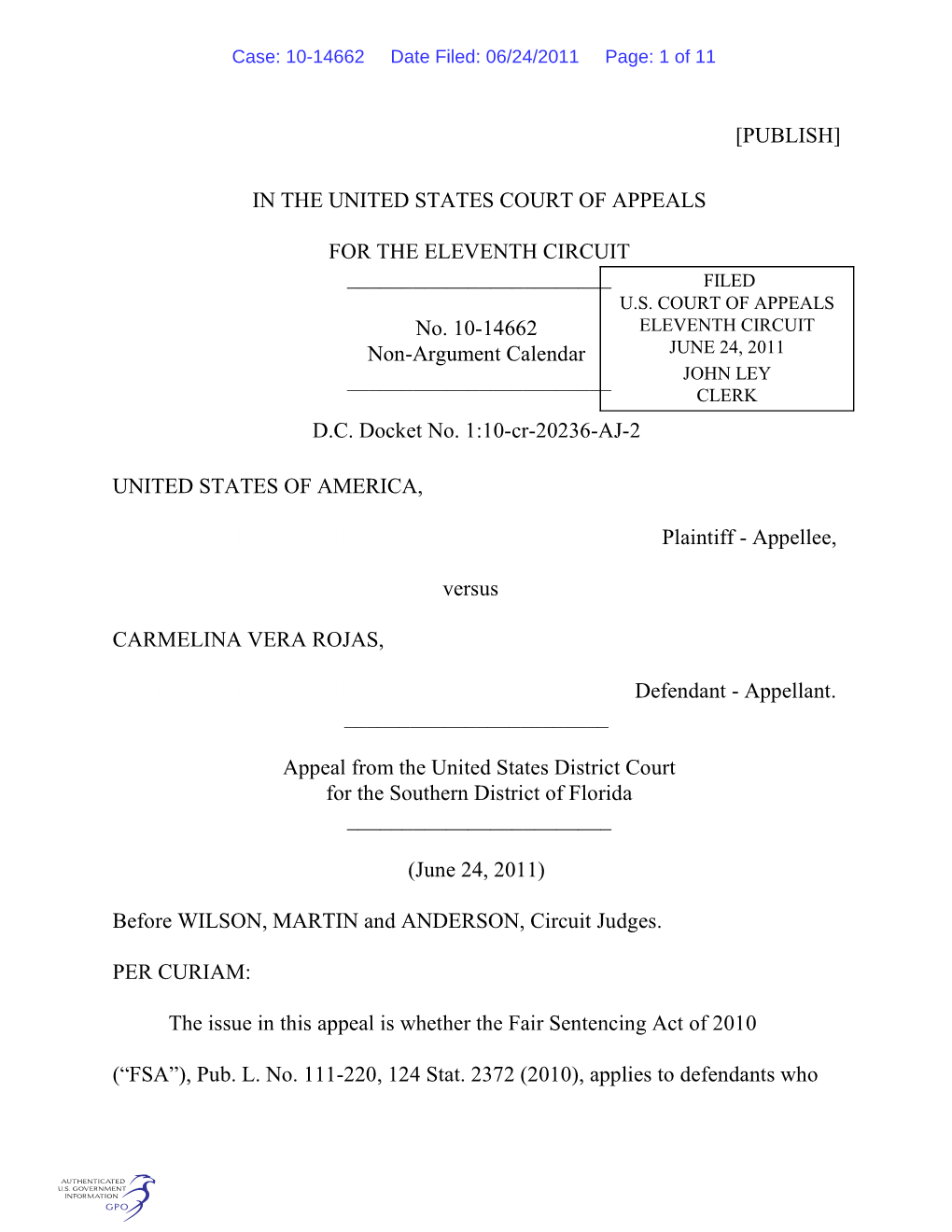 [Publish] in the United States Court of Appeals for The