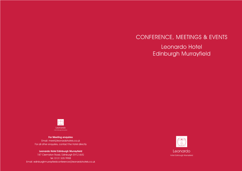 CONFERENCE, MEETINGS & EVENTS Leonardo Hotel