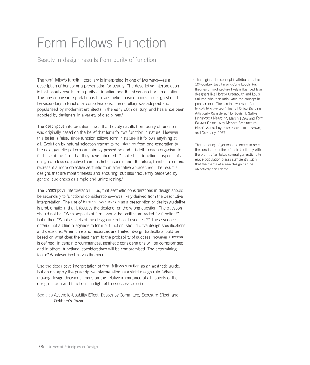 Form Follows Function