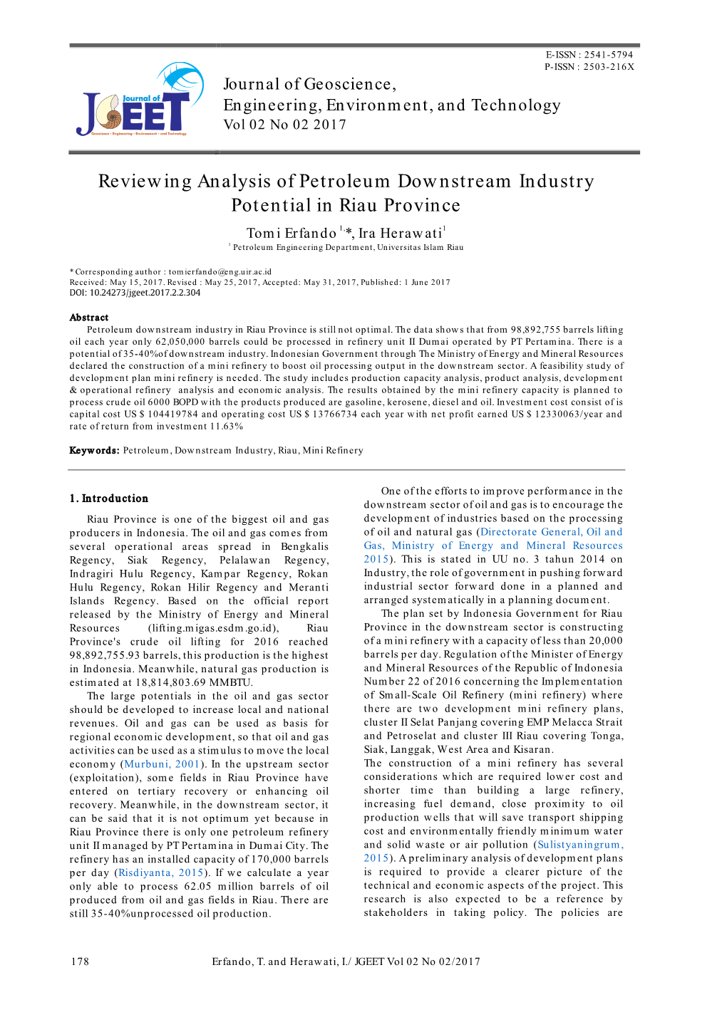 Reviewing Analysis of Petroleum Downstream Industry Potential In