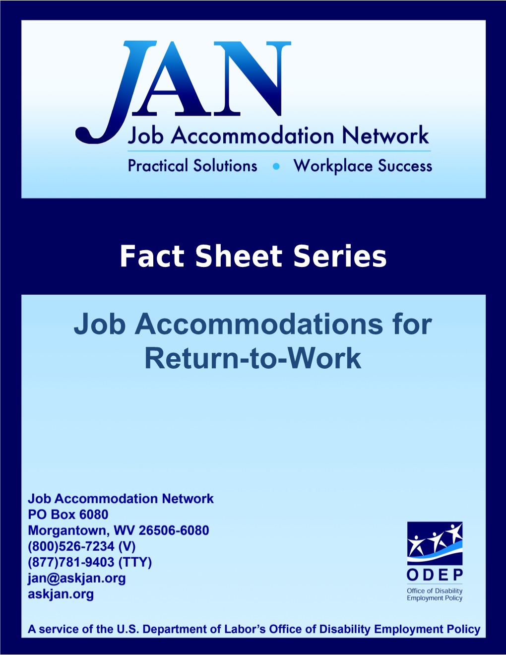 Job Accommodations for Return-To-Work