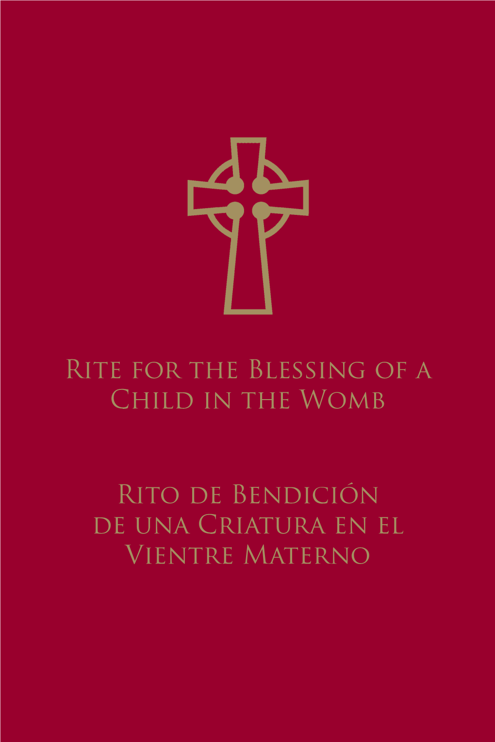 Rite for the Blessing of a Child in the Womb Rito DE Bendición DE