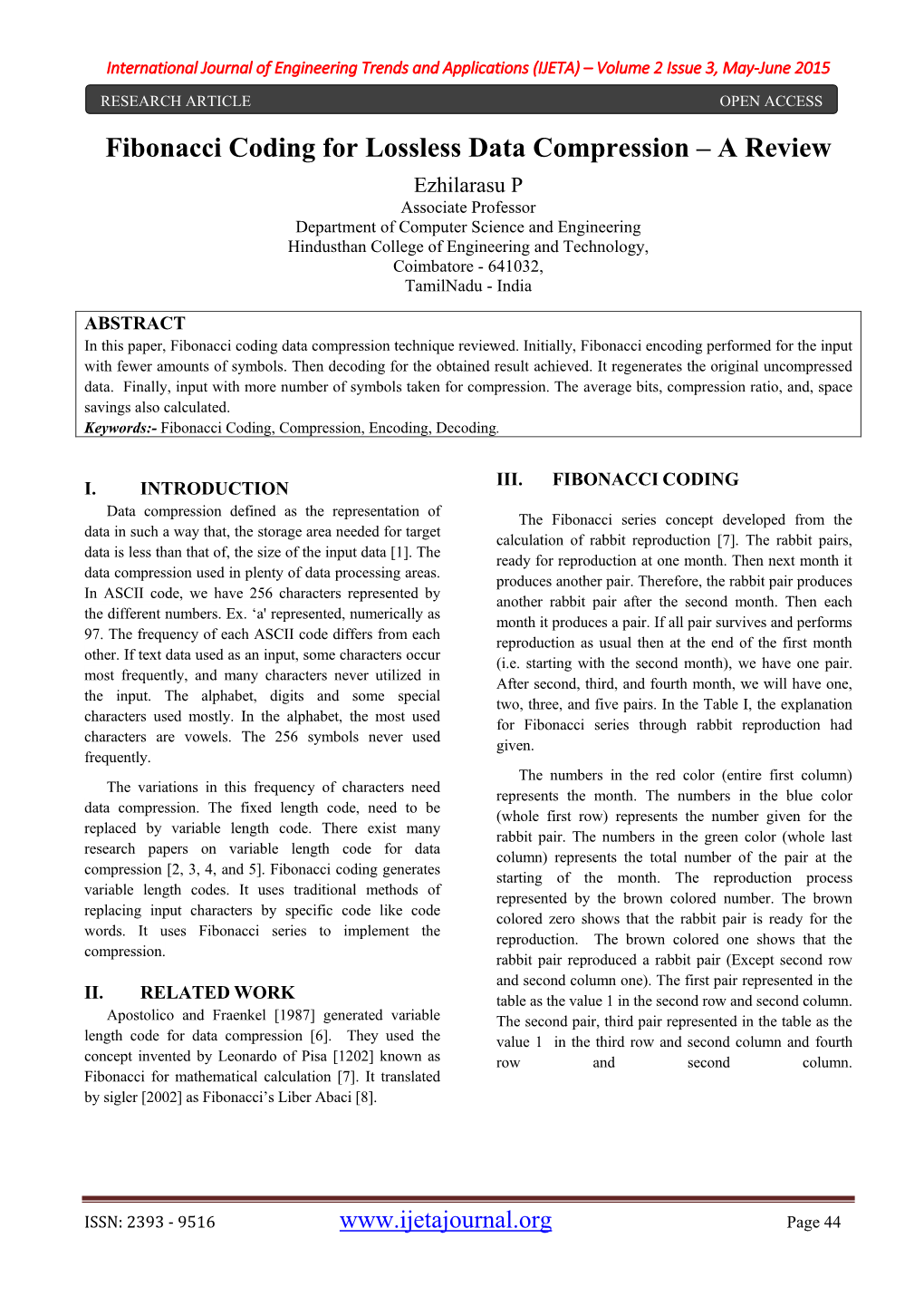 Fibonacci Coding for Lossless Data Compression