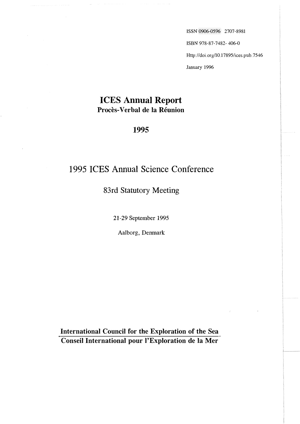 1995 ICES Annual Science Conference
