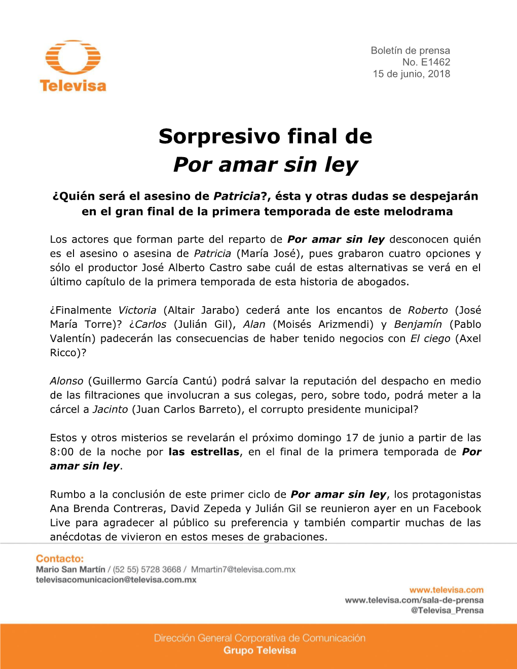 Sorpresivo Final De Por Amar Sin Ley